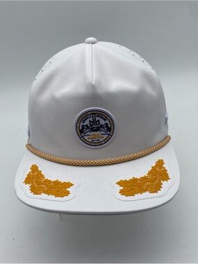 Melin Coronado Hydro Captains Collection Hat White Gold Snapback Mens Cap Small